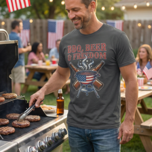 "BBQ, Beer & Freedom" Tee